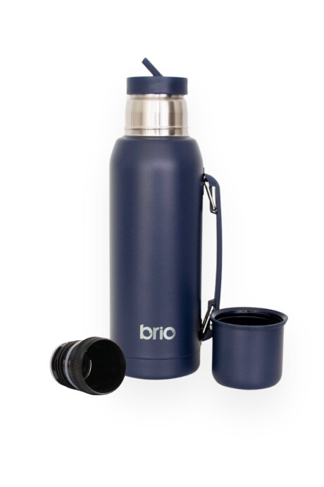 Termo 1 Litro Acero Inox brio Con Pico Cebador Azul