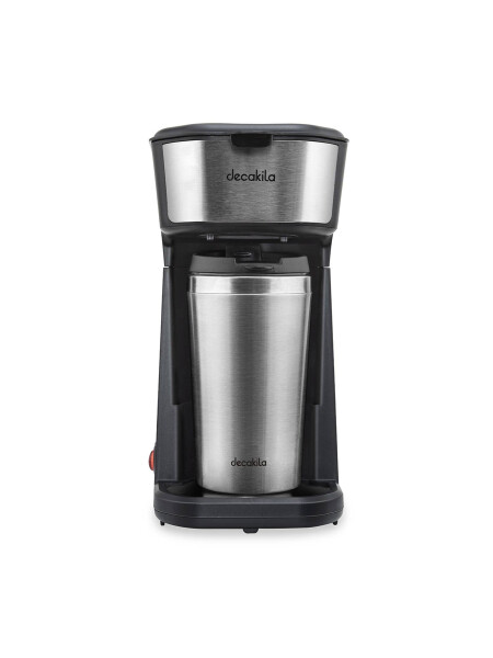 CAFETERA CON VASO TÉRMICO NEGRO