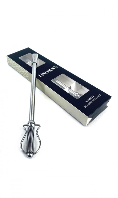 BOMBILLA RESORTE Y ESTRIBO DESARMABLE ACERO INOXIDABLE