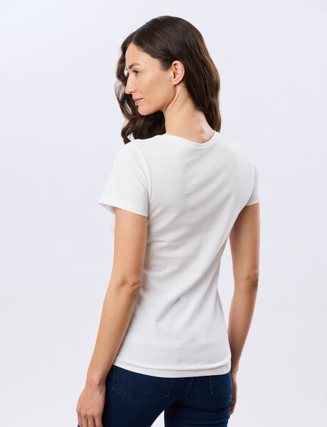 REMERA ESTAMPADA DE ALGODÓN Blanco