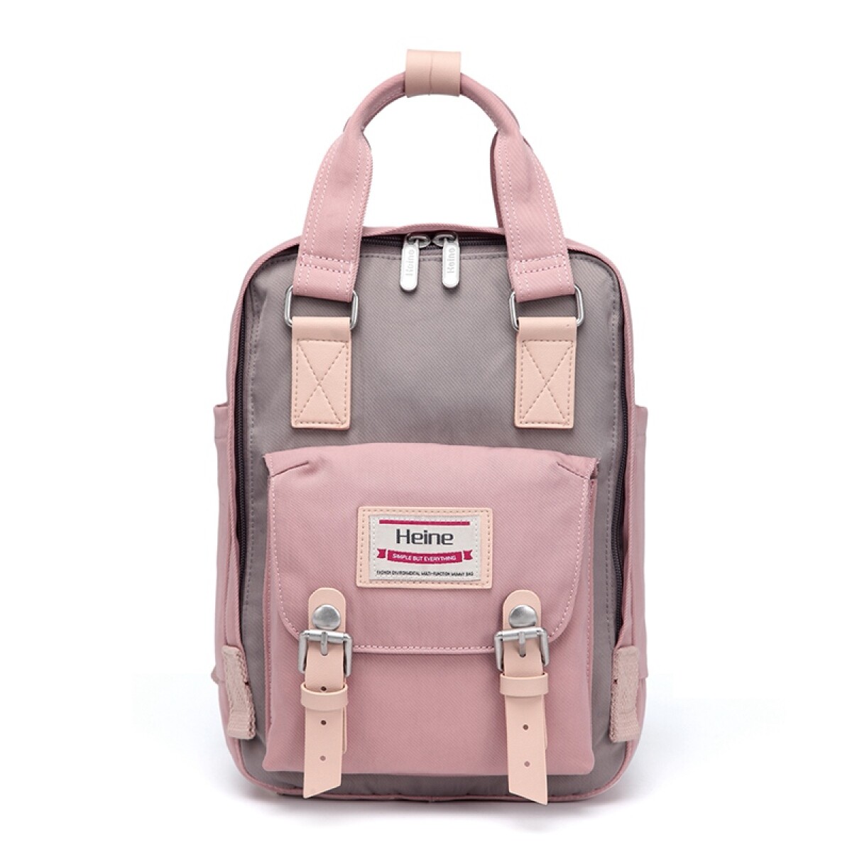 Mochila de mujer Heine Mini Silvina - Rosado y gris 