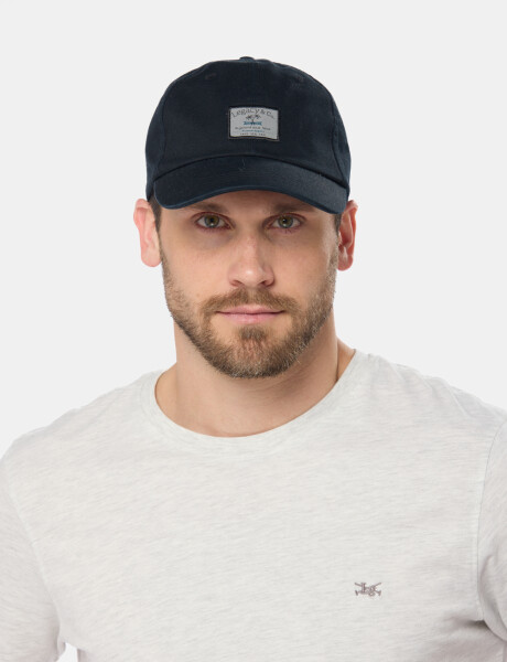 GORRO VISERA DE LONA CON PARCHE Negro