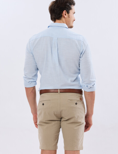 BERMUDA CLASICA CON ELASTANO Beige