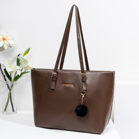 Cartera Tote Dama Lisa Similcuero Marrón