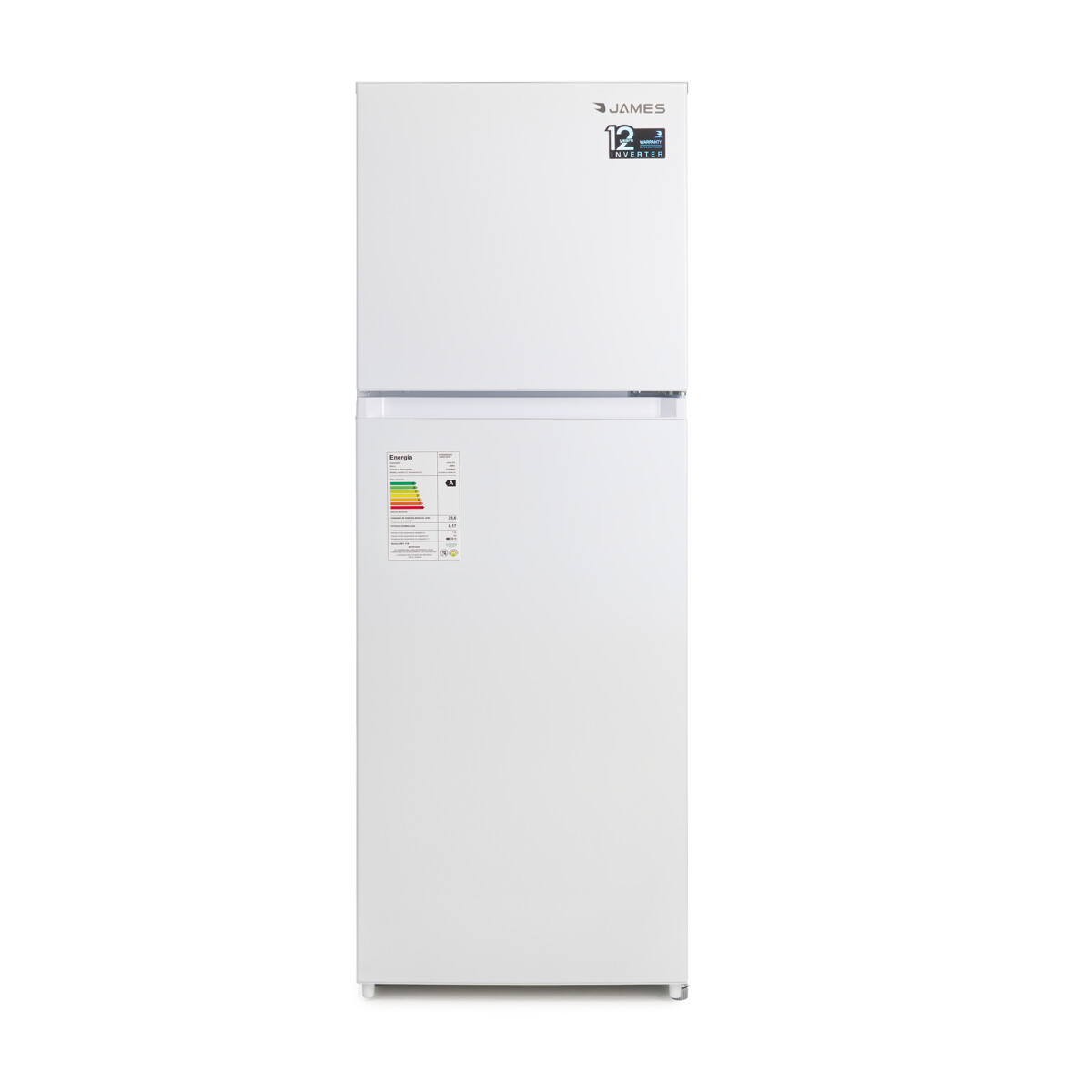 Refrigerador James RJ 275 frío seco, Inverter, Blanco 