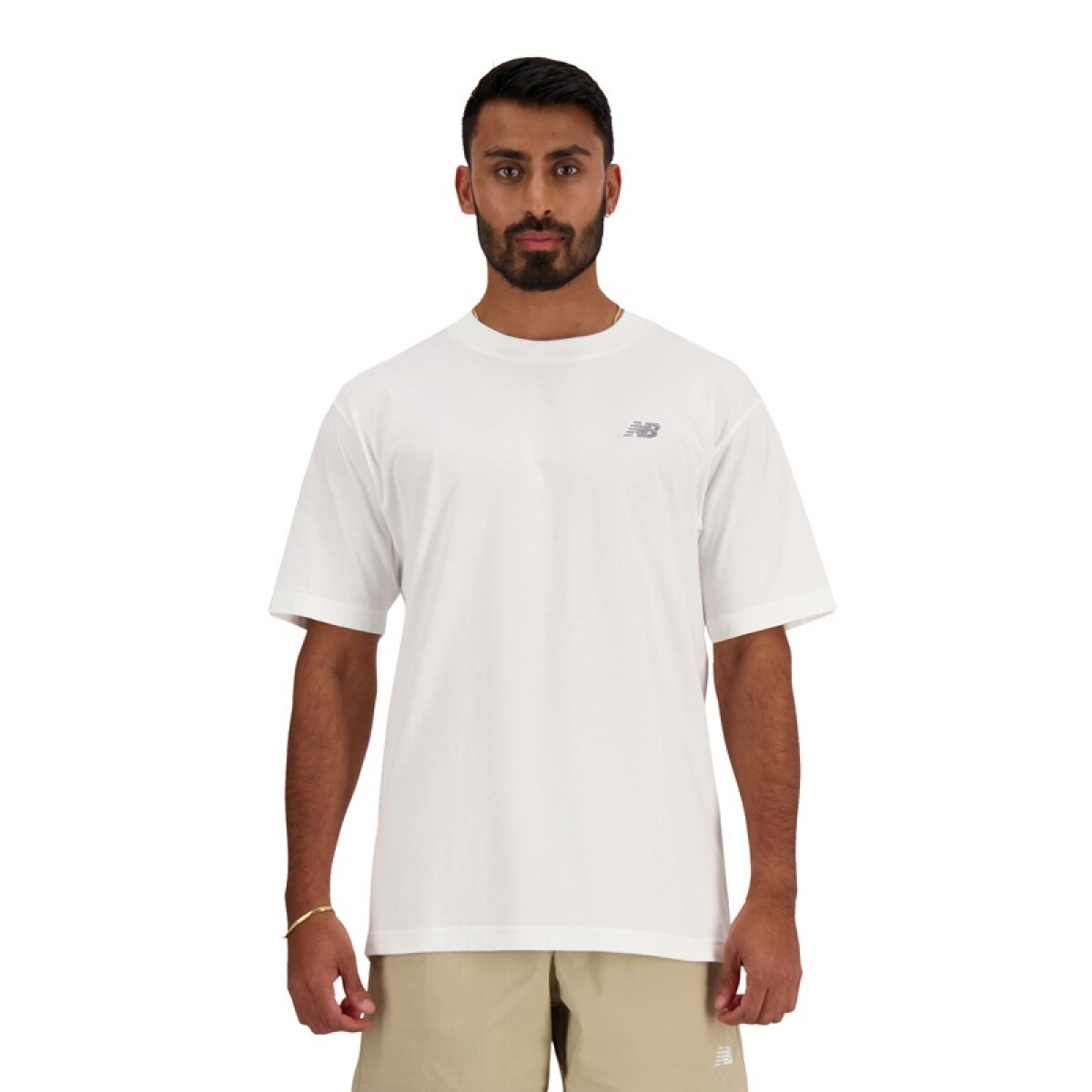 Remera New Balance Small Logo de Hombre - MT41509WT - Blanco 