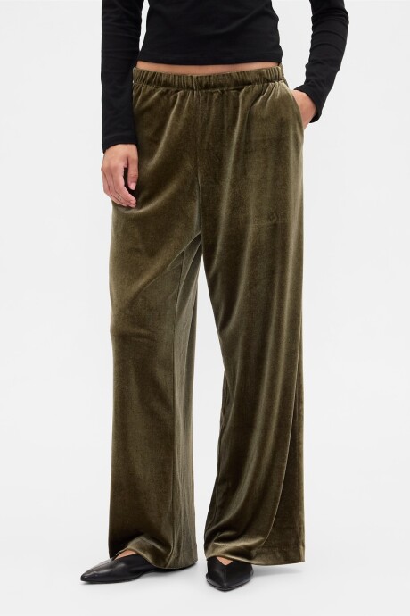Pantalón Terciopelo Mujer Green Khaki 123