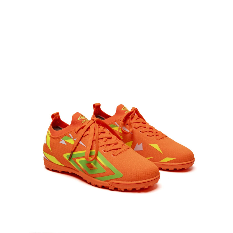 FUTBOL 5 JR (TF) - Umbro - UMBRO CAZADO HIT TF de Niños - 20206503 Naranja-lima
