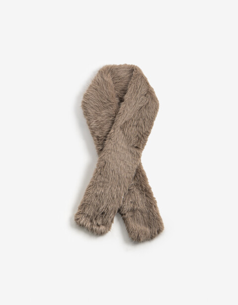Bufandas Bufanda Pelo Sintético - Marron Beige