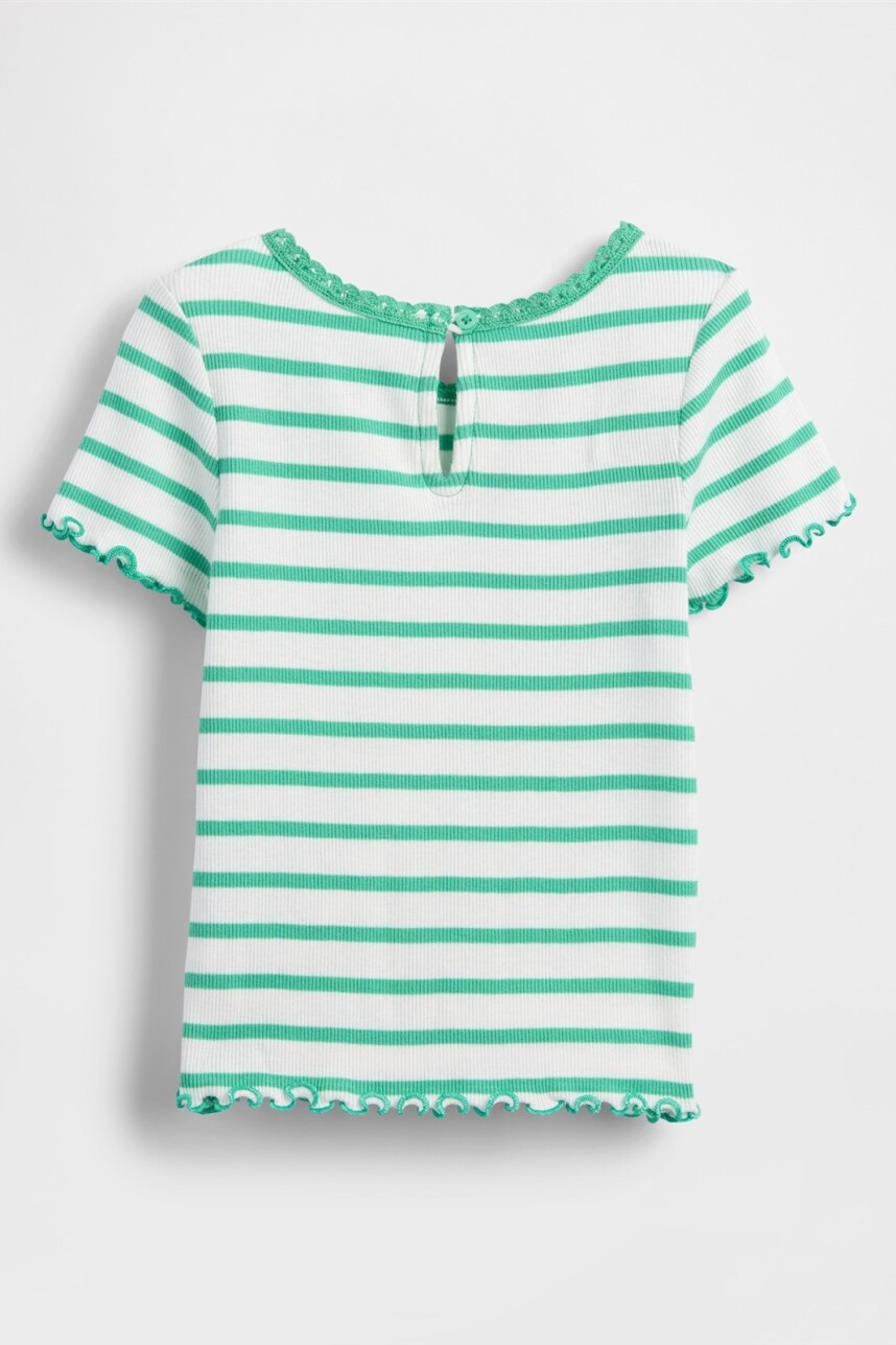 Remera Logo Gap Rib Toddler Niña Bright Meadow