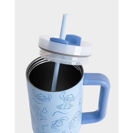 Vaso Térmico ''stitch Fluffly'' Azul Celeste