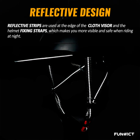 Funwict - Casco para Ciclismo Urbano FWEA004 - Borde de Vicera y Tiras Dobles Reflectantes. Ajustabl 001