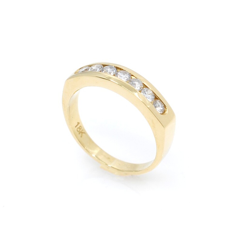 Anillo en oro 18k amarillo y 7 brillantes Anillo en oro 18k amarillo y 7 brillantes