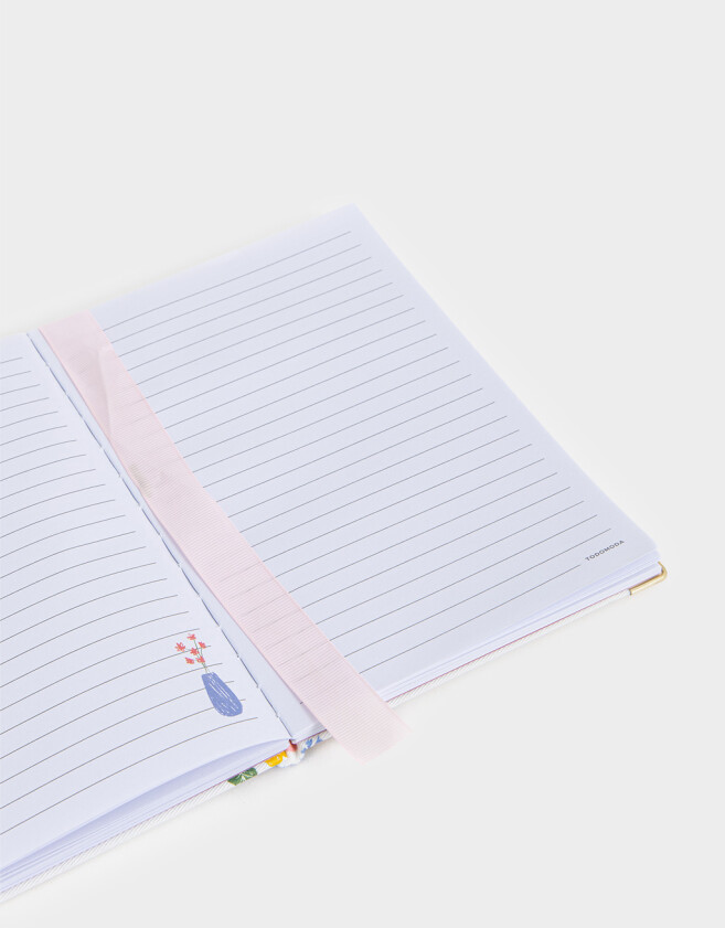 Anotadores Cuadernos y Memos Cuaderno A5 Tapa Dura Encuadernado Forrado - Blanco Crudo