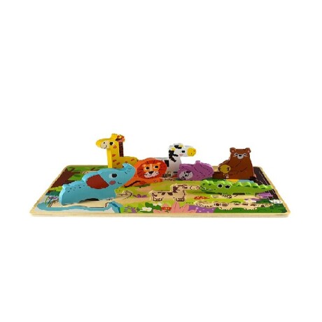 Puzzle de Animales Tooky Toy 6 Pzas TH633 001
