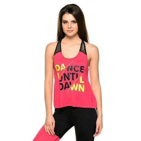 Musculosa Reebok Para Mujer DF Graphic Deportes Yoga Danza Rosa