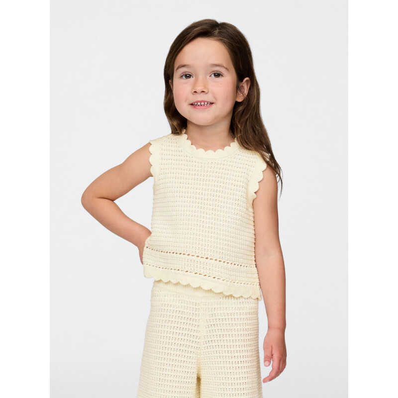 SL CROCHET BTN BACK TOP IVORY FROST