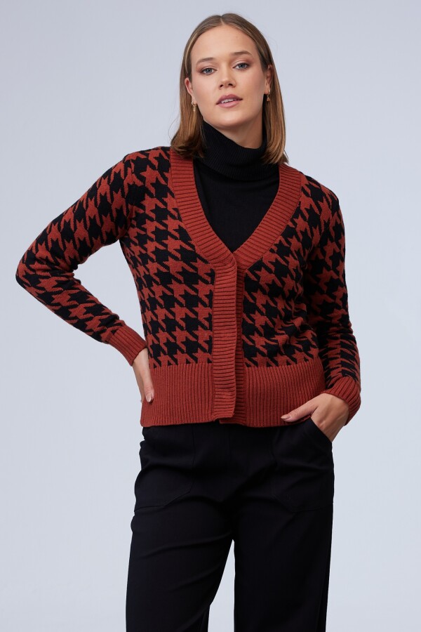 Cardigan Gales TERRACOTA/MULTI