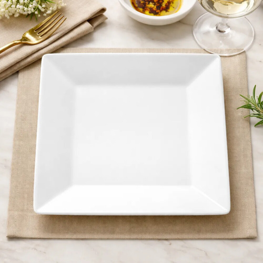 Plato llano cuadrado blanco 20x20 cm OXFORD Plato llano cuadrado blanco 20x20 cm OXFORD