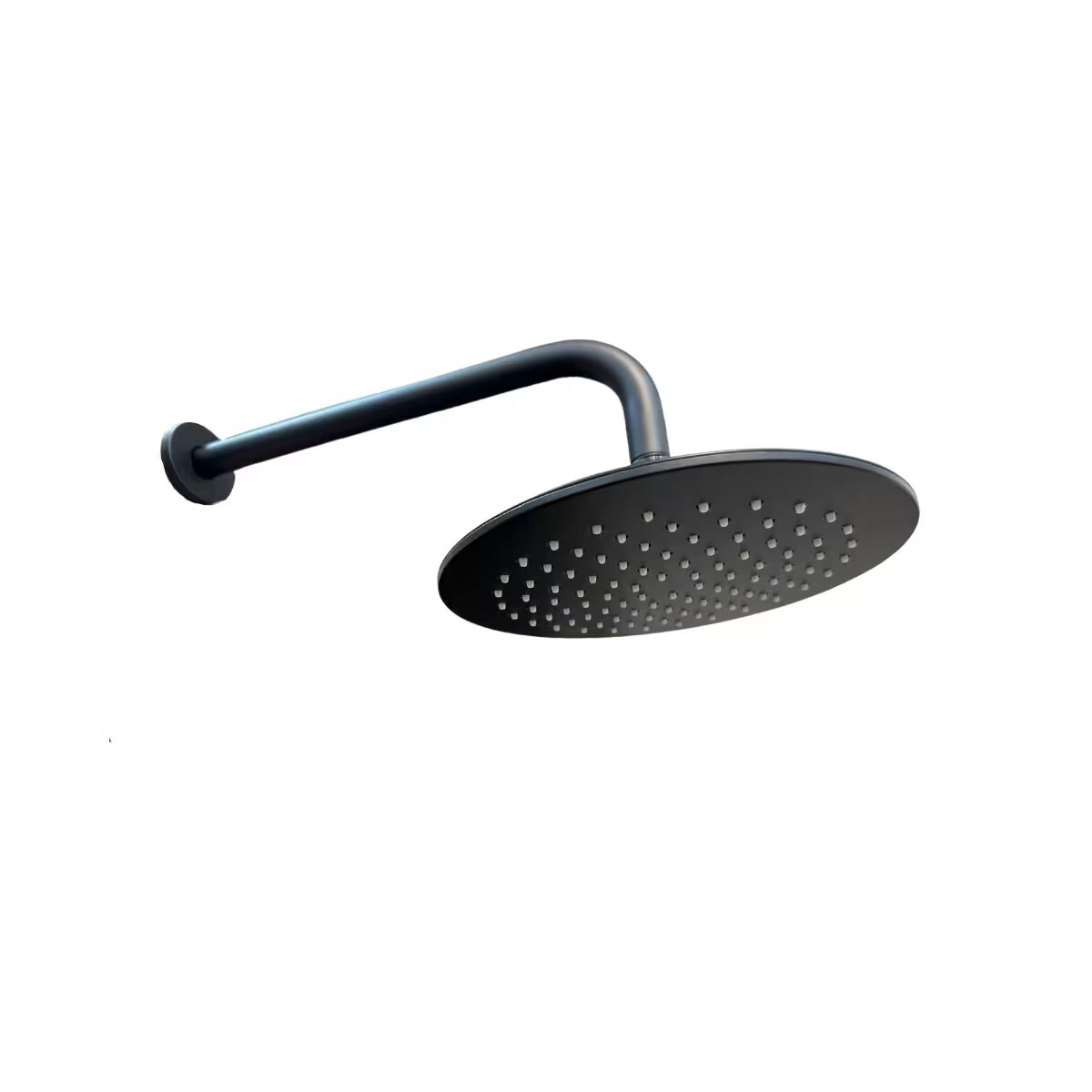 Roseta Y Brazo De Ducha Negro Mate 20cm Acero 201 