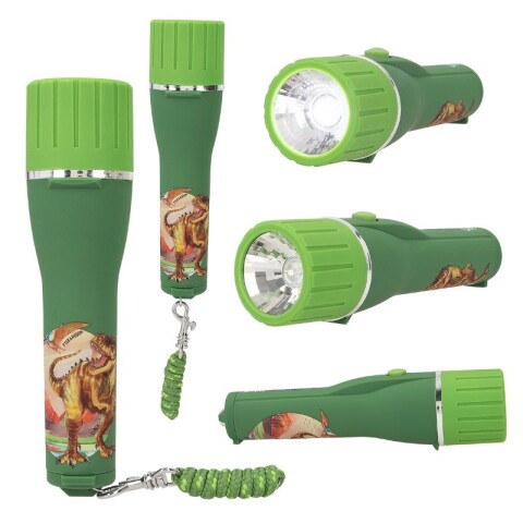 Linterna con temporizador Dino Verde