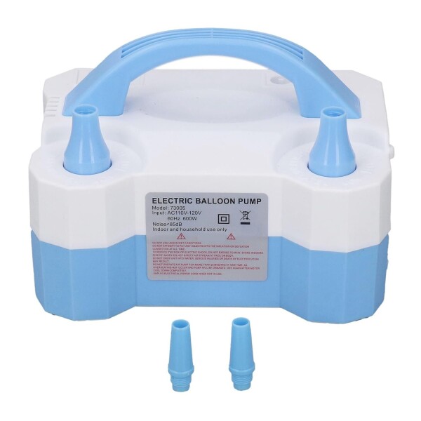 Inflador De Globos Eléctrico 2 Inyectores Cumpleaños Fiestas Variante Color Azul