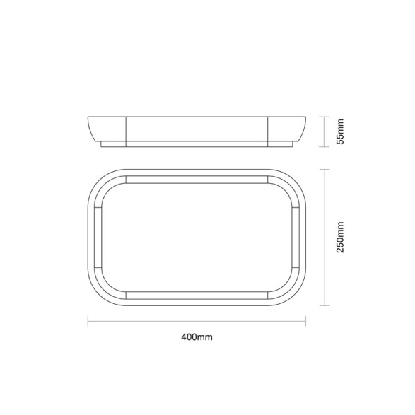 Bandeja / fuente rectangular de madera 25 x 40cm. TB1402