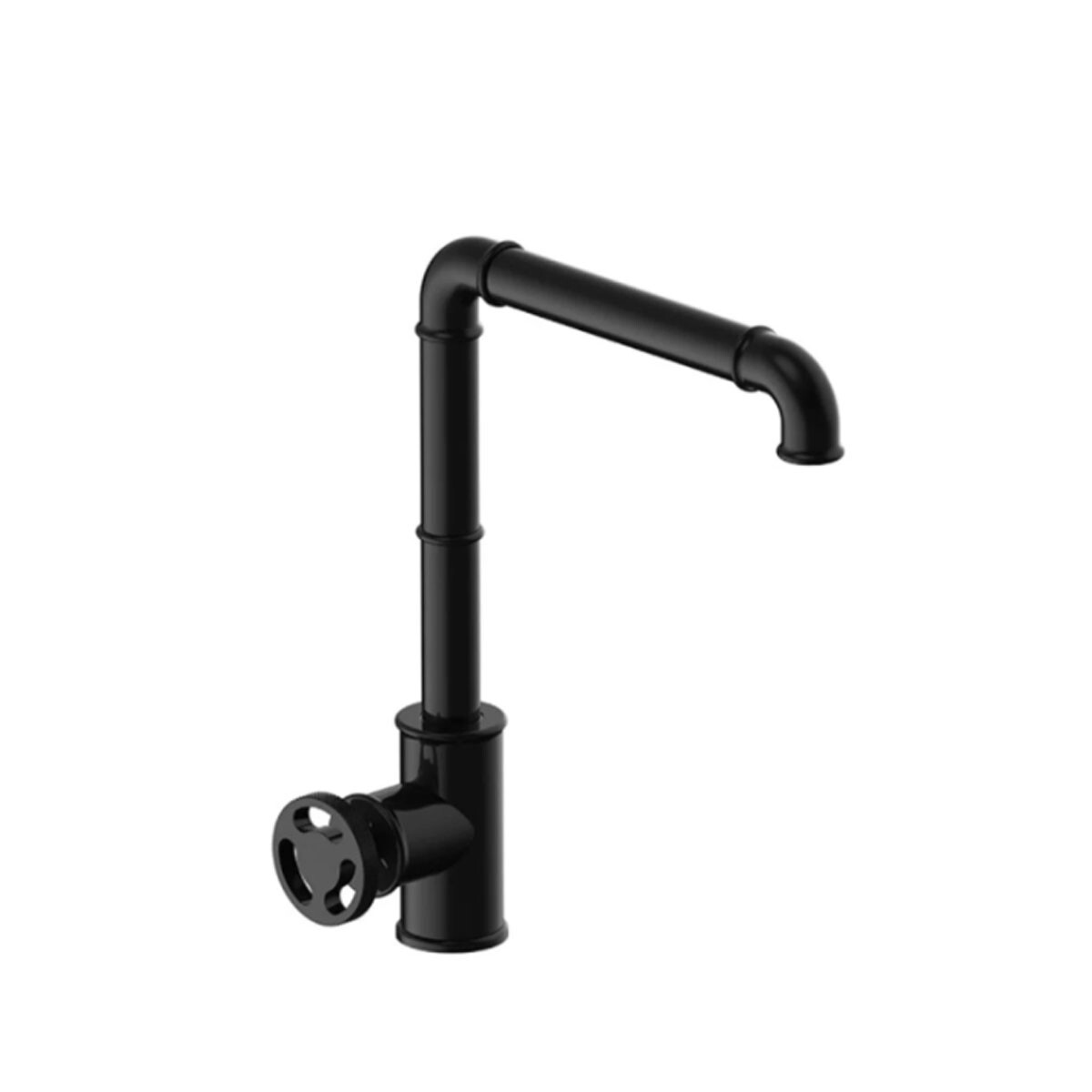 Monocomando Alto Industrial Negro Mate 