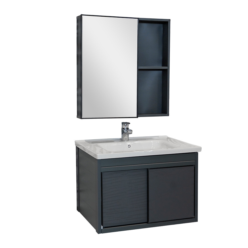 CONJUNTO DE BAÑO HABITARE MODELO NBA39-60B / MUEBLE + BACHA + BOTIQUIN Conjunto De Baño Habitare Modelo Nba39-60b / Mueble + Bacha + Botiquin