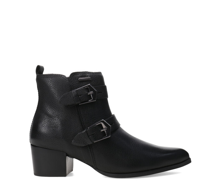 Bota caña baja con hebillas 349310 Preto