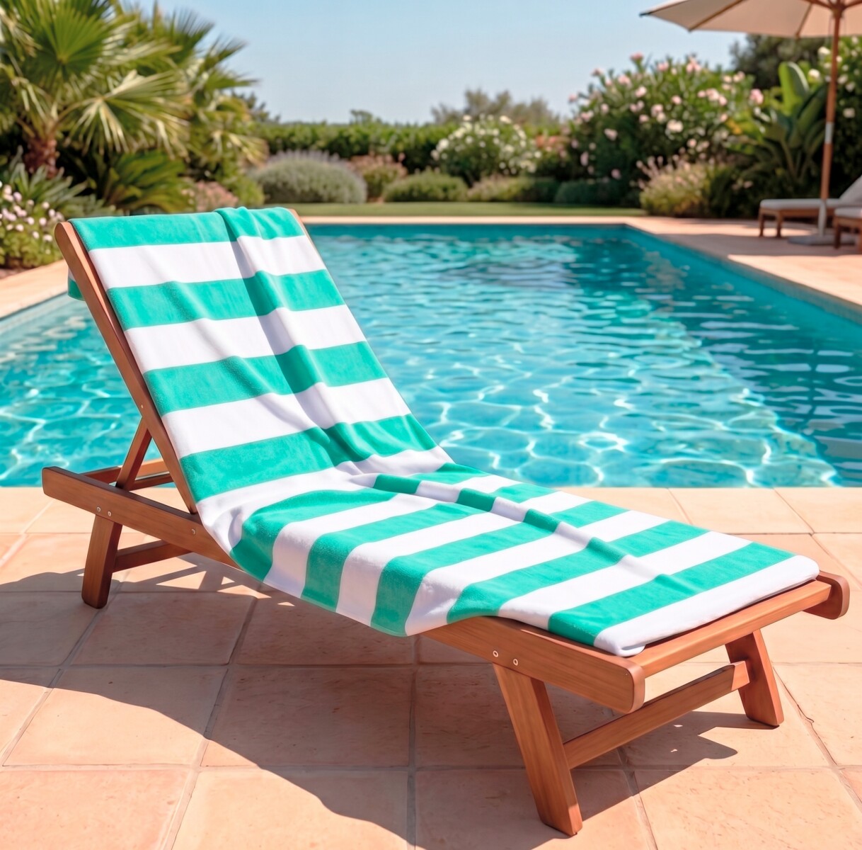 Toalla Playera Cabana Stripes - Verde 