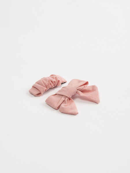 Set x 2 scrunchie y moña Rosa