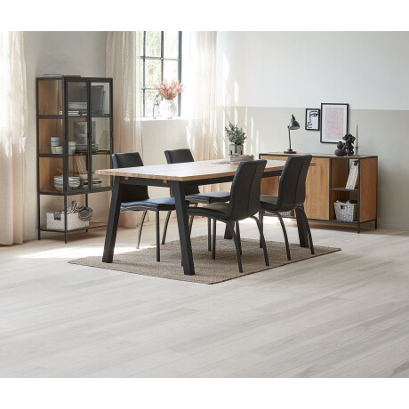 Vitrina Trappedal Roble/Negro