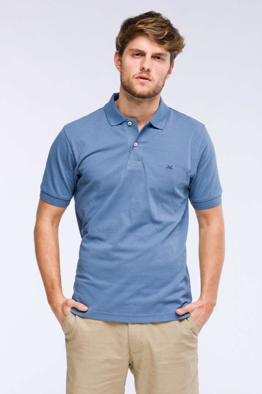 REMERA POLO PIQUE Celeste