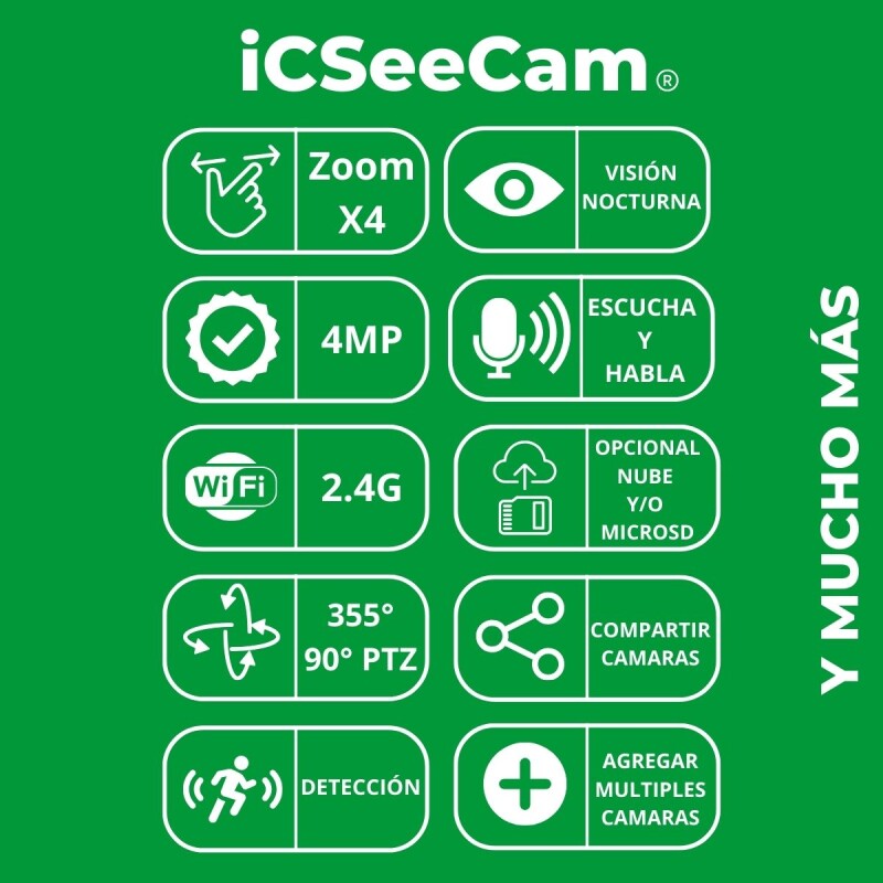 Cámara Seguridad Interior Wifi Vision Nocturna Icseecam Cámara Seguridad Interior Wifi Vision Nocturna Icseecam