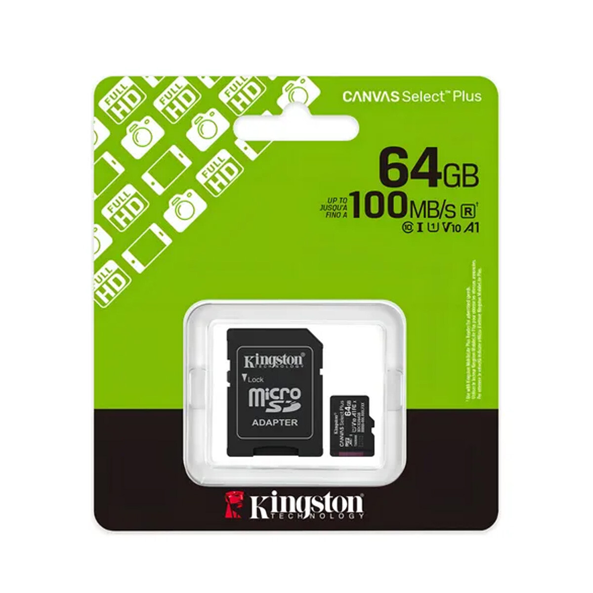 Memoria Kingston Micro SDCS3 64GB Canvas Select Plus 