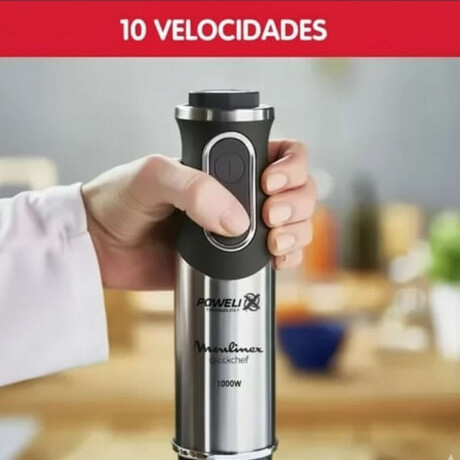 Mixer Moulinex Quickchef Inox 3 En 1 10 Velocidades 1000W