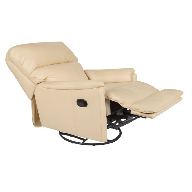 POLTRONA ASPEN - TAPIZADA EN CUERO - COLOR BEIGE - RECLINADO MANUAL. POLTRONA ASPEN - TAPIZADA EN CUERO - COLOR BEIGE - RECLINADO MANUAL.