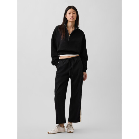 POPLIN SIDE STRIPE PANT TRUE BLACK