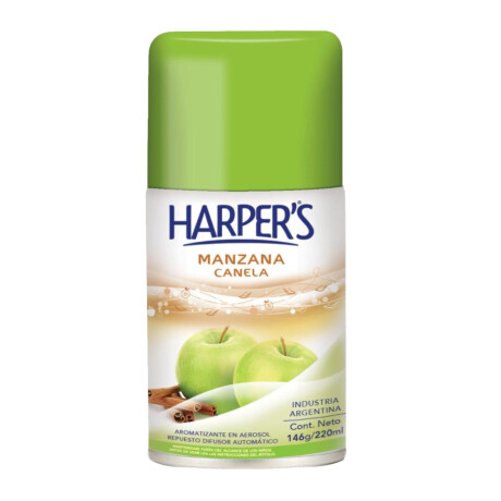 AROMATIZADOR AEROSOL HARPERS 220 ML MANZANA-CANELA AROMATIZADOR AEROSOL HARPERS 220 ML MANZANA-CANELA
