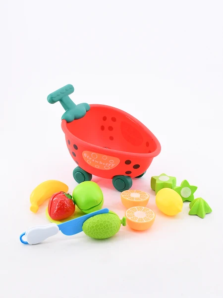 CARRITO COMPRAS CON FRUTAS MULTICOLOR