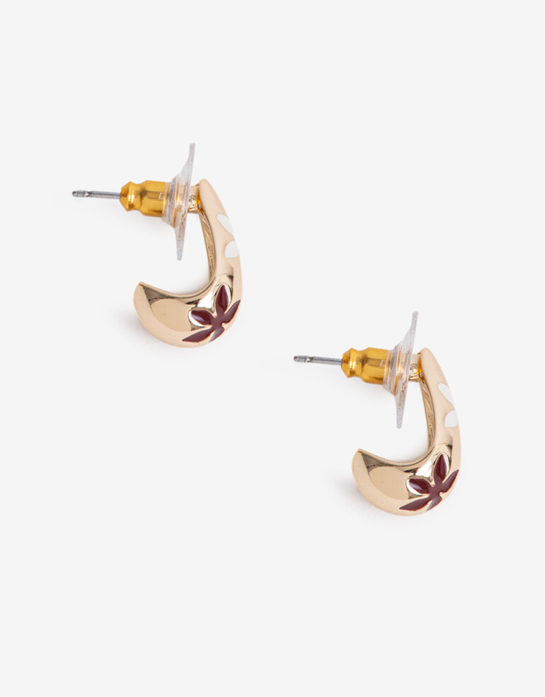 Aros Pasantes Metal Aros Pasantes Bañados En Oro - Dorado