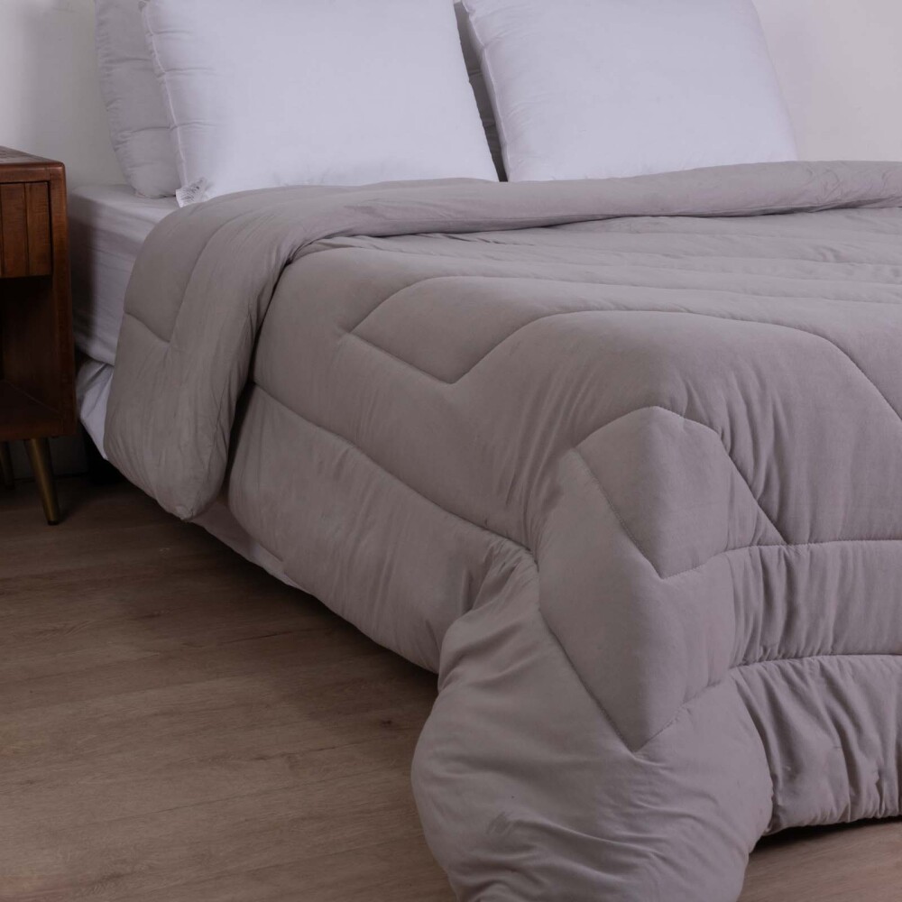 ACOLCHADO 2 PLAZAS JERSEY MARRON MALLA JERSEY TAUPE