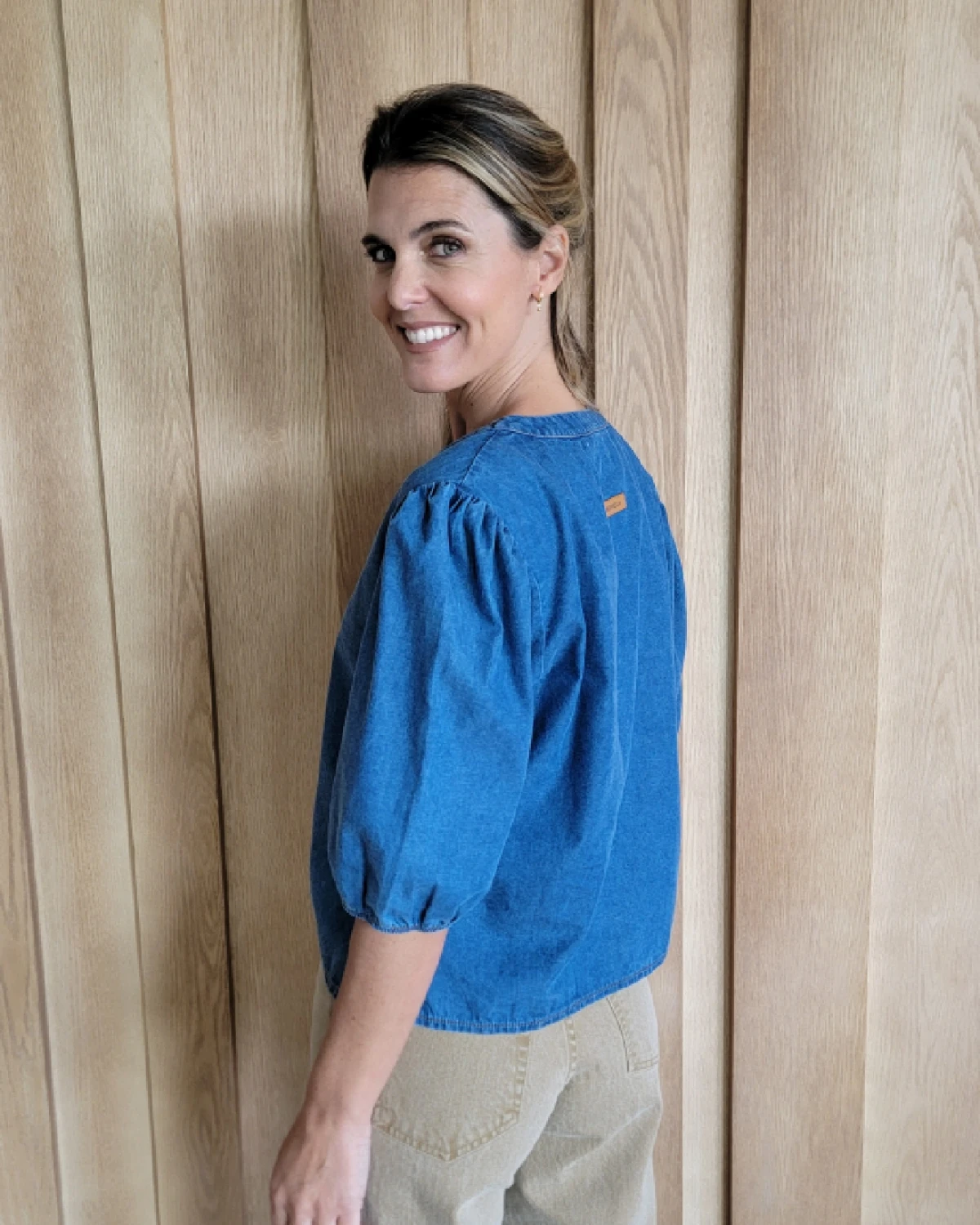 Blusa Margarita azul talle unico