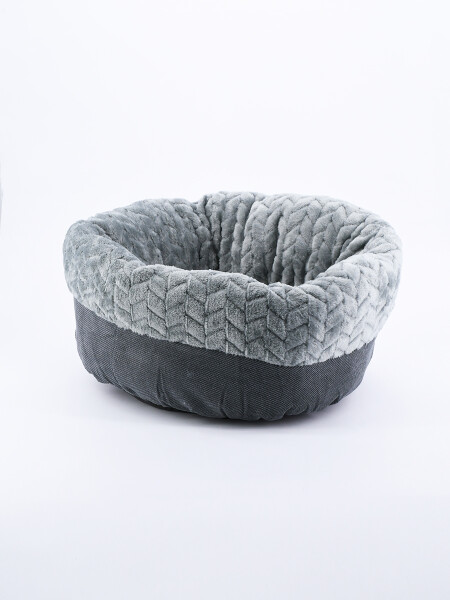 CAMA CIRULAR MASCOTAS GRIS