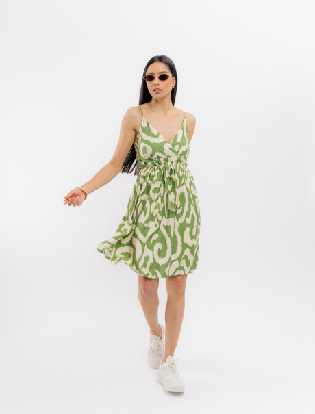 Solera estampada verde