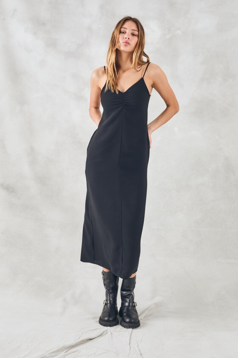 Vestido Slip Negro Negro