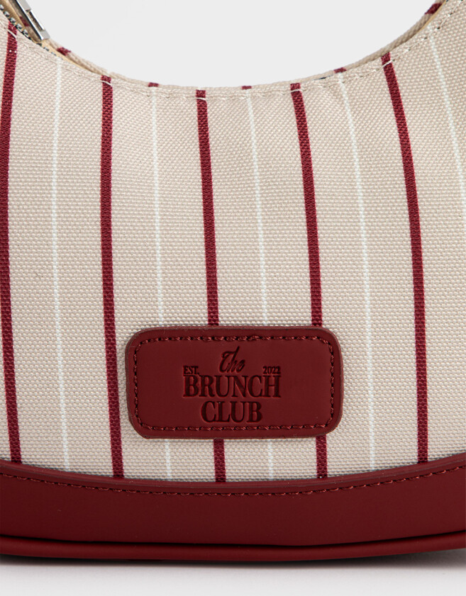 Bandoleras Bandolera Hobo Con Charm "campus Club" - Estampado Rayas