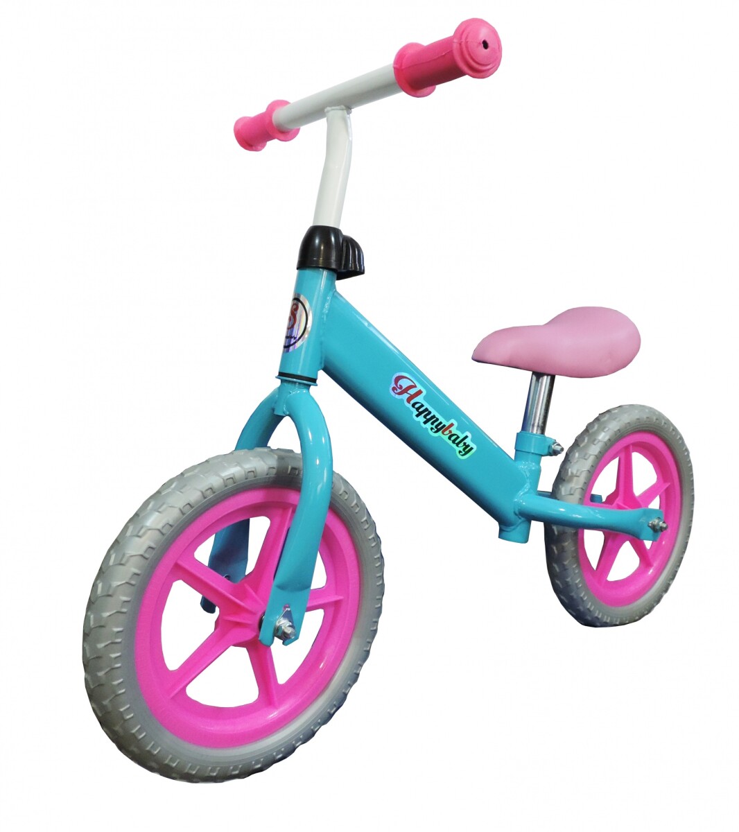 Bicicleta Infantil sin Pedales Happy Baby - CELESTE-ROSA 