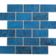 Ceramica Revestimiento Brillo Azul Brick 5X10 Para Piscina